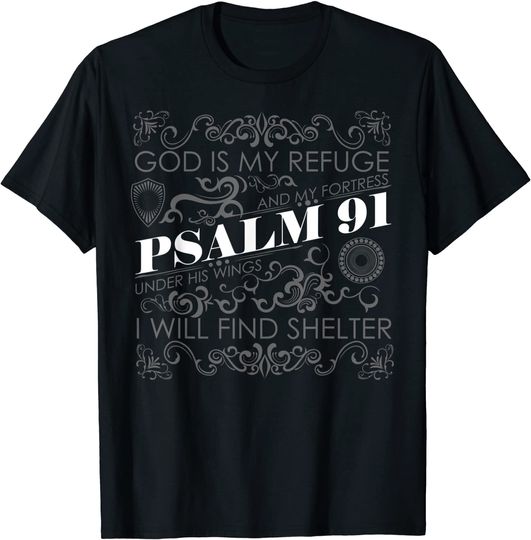 Discover T-Shirt Camiseta Manga Curta Salmo 91 Deus Meu Refúgio Minha Força