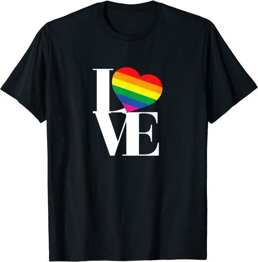 Discover T-Shirt Camiseta Manga Curta Celebração Do Orgulho Bandeira LGTBI Arco-íris