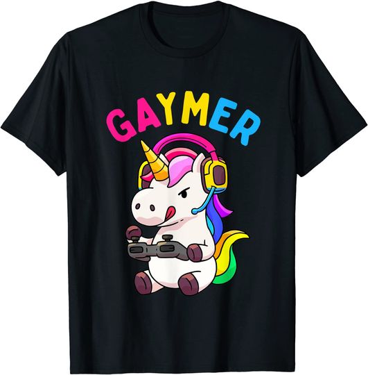 Discover T-Shirt Camiseta Manga Curta Celebração Do Orgulho Unicórnio