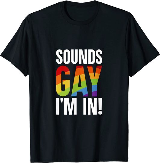 Discover T-Shirt Camiseta Manga Curta Celebração Do Orgulho Sonidos Gay I'm
