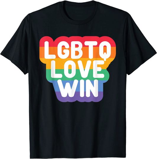 Discover El Amor Gana LGBTQ Vintage T-Shirt Camiseta Manga Curta Celebração Do Orgulho