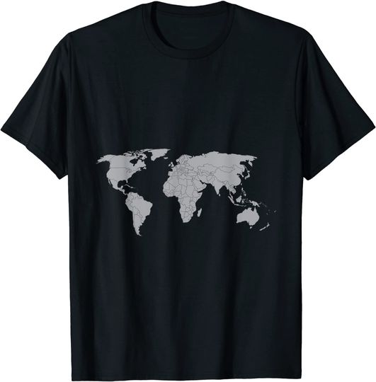 Discover Mapa do Mundo Liso | T-shirt Masculino Feminino