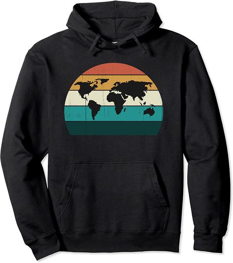 Discover Hoodie Sweatshirt com Capuz Unissexo Mapa do Mundo