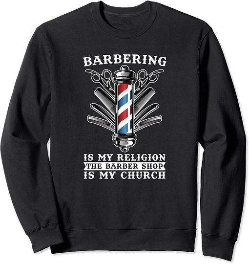 Discover Suéter Sweatshirt Barbeiros Corte de Cabelo Barbearia