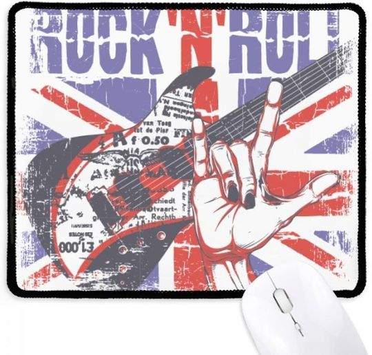 Discover Guitarra de la Roca de Inglaterra Gran Mouse Pad Inglaterra Bandeira