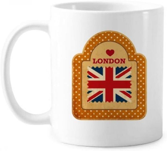 Discover Point UK London Stamps - Caneca De Cerâmica Clássica Inglaterra Bandeira