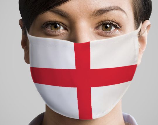 Discover England Flag Football Face Mask - Máscara De Inglaterra Bandeira