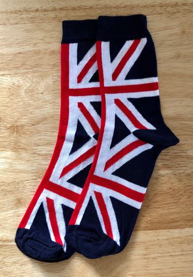 Discover Union Jack British Flag Patriotic Socks Meias de Inglaterra Bandeira