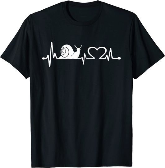 T-shirt Unissexo Design Batimentos do Coração e Caracol