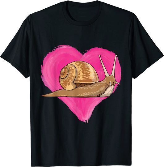 T-shirt Unissexo Presente para Amantes de Caracol