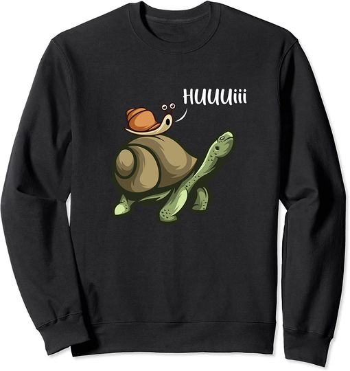 Suéter Sweater Engraçado Caracol e Tartaruga