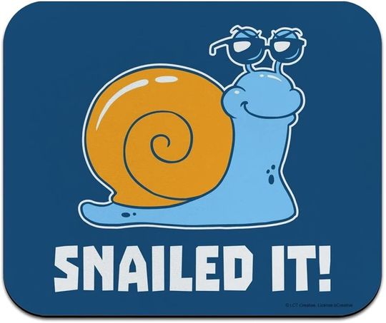 Snailed IT Caracol Desenho | Tapete de Mouse para Computador e Laptop, Escritório, Presente