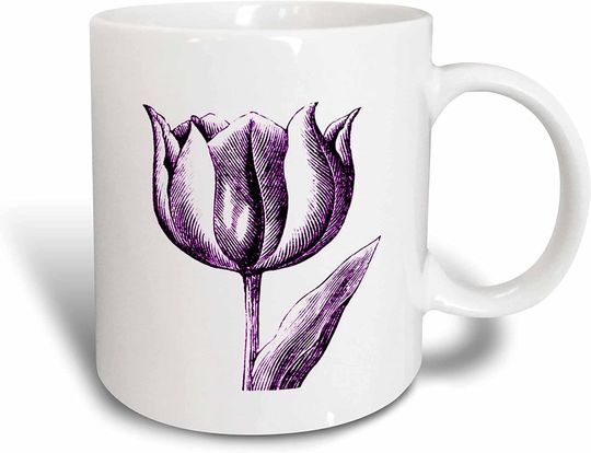 Tulipa Roxa | Caneca de Cerâmica Clássica