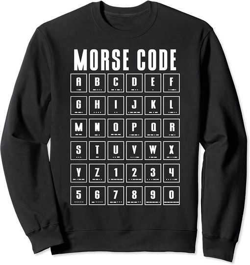 Discover Suéter Sweatshirt Código Morse Alfaberto