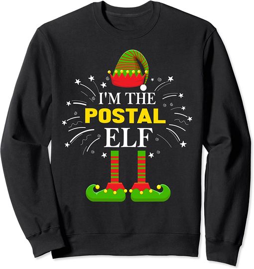 Discover I'm The Postal Suéter Sweatshirt Postais De Natal Elf