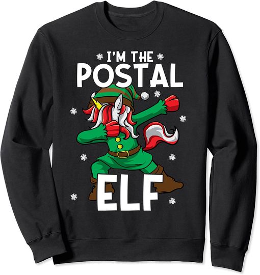 Discover Suéter Sweatshirt Postais De Natal Sou o Elfo Postal Unicornio