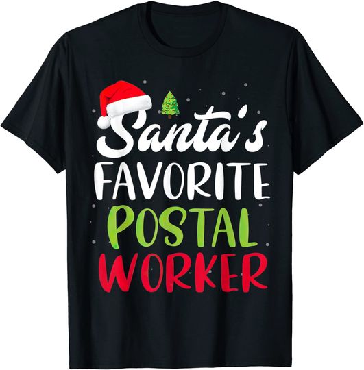 Discover T-Shirt Camiseta Manga Curta Postais De Natal Santas Favorite Postal