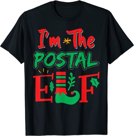 Discover T-Shirt Camiseta Manga Curta Postais De Natal con Texto I'm The Postal