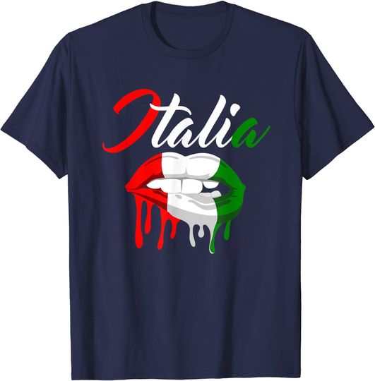 T-shirt Unissexo Presente para Fãs de Futebol Italianos