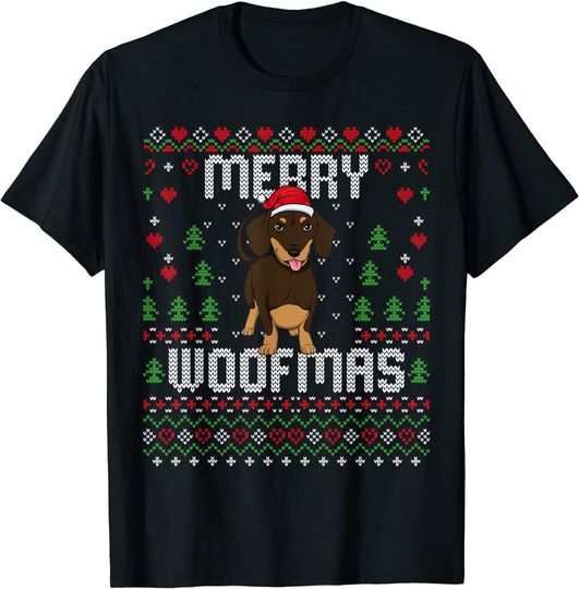 Discover Dachshund Feliz Natal Merry Christmas Ugly Xmas Teckel T-shirt