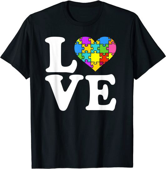 T-shirt para Homem e Mulher Amor com Quebra-Cabeça