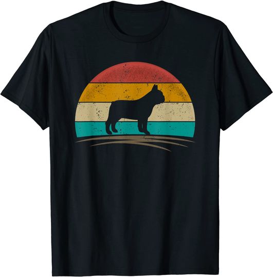 Discover T-shirt para Homem e Mulher Estilo Retrô Buldogue