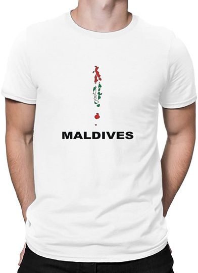 Discover T-Shirt Camiseta Manga Curta Maldivas Mapa