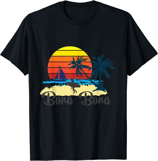 Discover T-Shirt Camiseta Manga Curta Maldivas Mapa  Bora Bora Bora