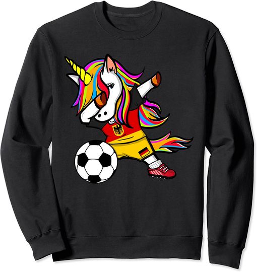 Discover Suéter Sweatshirt Bandeira Alemanha Dabbing Unicorn