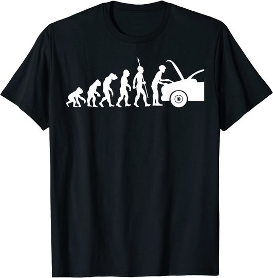 Discover Evolução Oficina Mecânico de Carros | T-shirt Unissexo
