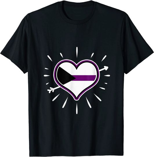 Discover T-shirt Masculino Feminino Orgulho Semissexual Coração Semissexual