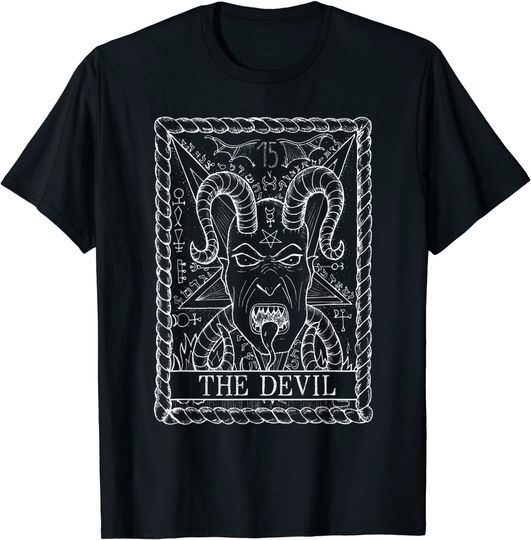 Discover T-shirt para Homem e Mulher O Diabo Tarot
