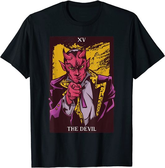 Discover T-shirt Estampada O Diabo Tarot XV | Camiseta para Homem e Mulher