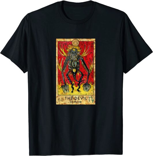 Discover O Diabo Carta de Tarô | T-shirt Unissexo