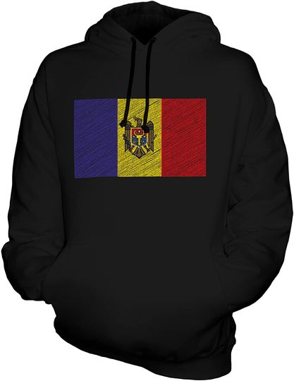 Discover Hoodie Sweatshirt com Capuz Unissexo Vintage Bandeira da Moldávia