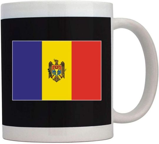 Discover Caneca de Cerâmica Clássica Bandeira da Moldávia