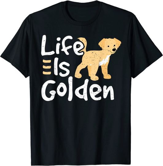 Discover T-Shirt Camiseta Manga Curta Golden Retriever Bebe  Life Is Golden