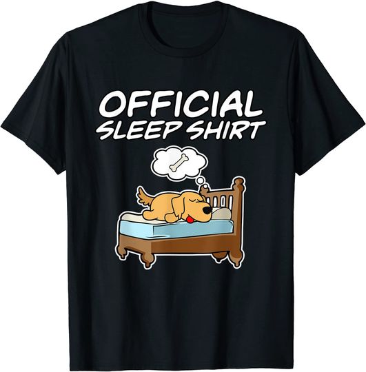 Discover Oficial para Dormir I T-Shirt Camiseta Manga Curta Golden Retriever Bebe