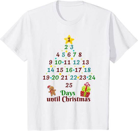 Discover T-shirt Unissexo Calendário Árvore de Natal