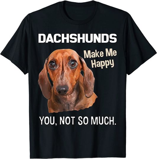 Discover T-Shirt Camiseta Manga Curta Para Homem Mulher Criança Cachorro Daschund