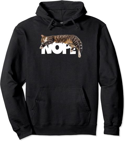 Discover Nope Cat Meme Hoodie Sweater Com Capuz Gato Meme