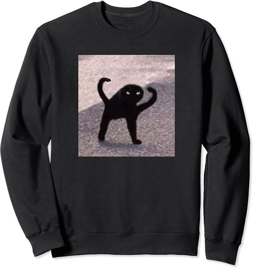 Discover Suéter Sweatshirt Gato Meme Cursed Cat Angry As Fuk Meme
