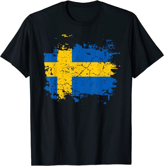 Discover Bandeira Da Suécia T-Shirt Camiseta Manga Curta