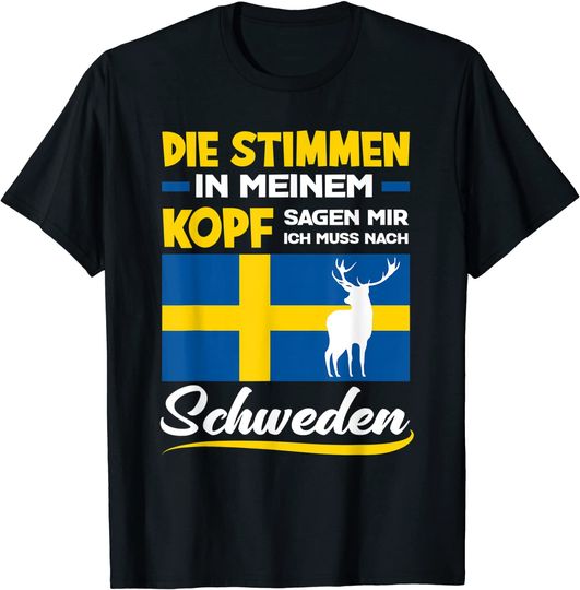 Discover T-Shirt Bandeira Da Suécia - Cabeza de Voz para Amantes de Suécia