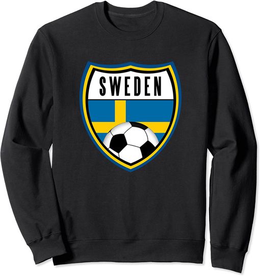 Discover Suéter Sweatshirt Bandeira Da Suécia Soccer