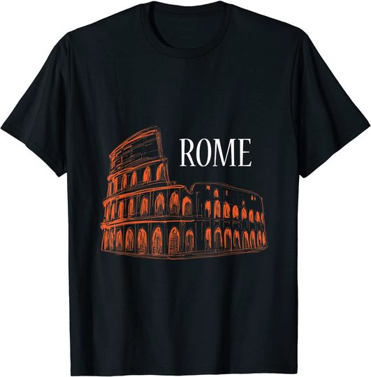 Discover T-Shirt Camiseta Mangas Curtas Lembranças Eu amo Roma