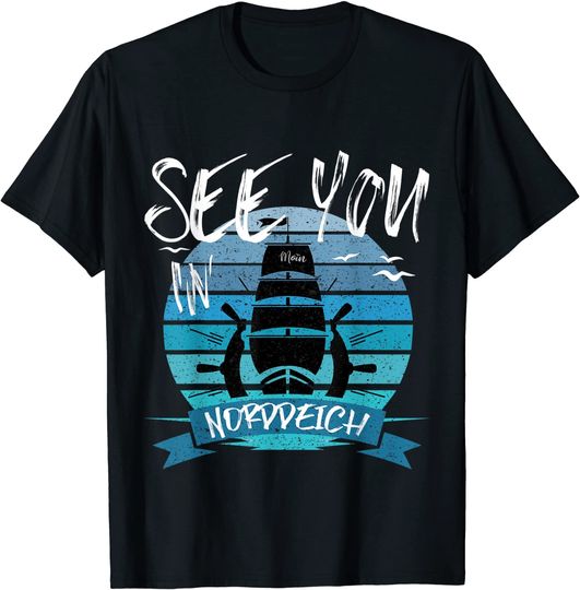 Discover Navio do Norte do Império Moin Navio da Ilha do Capitão do Mar do Norte | T-shirt Masculina Feminina