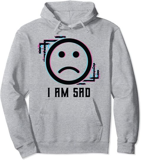 Discover Hoodie Sweater com Capuz Masculino Feminino Emoji Triste
