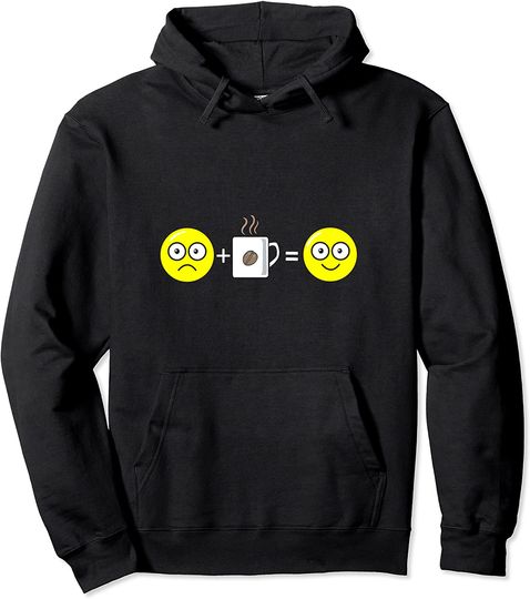 Discover Hoodie Sweatshirt com Capuz Unissexo Somatório Café E Emoji Triste