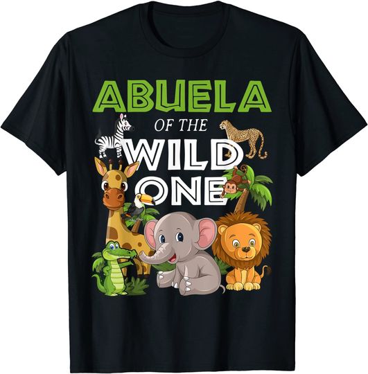 Discover T-Shirt Animal da Selva Do Aniversário Do Vovô Do Zoológico Selvagem